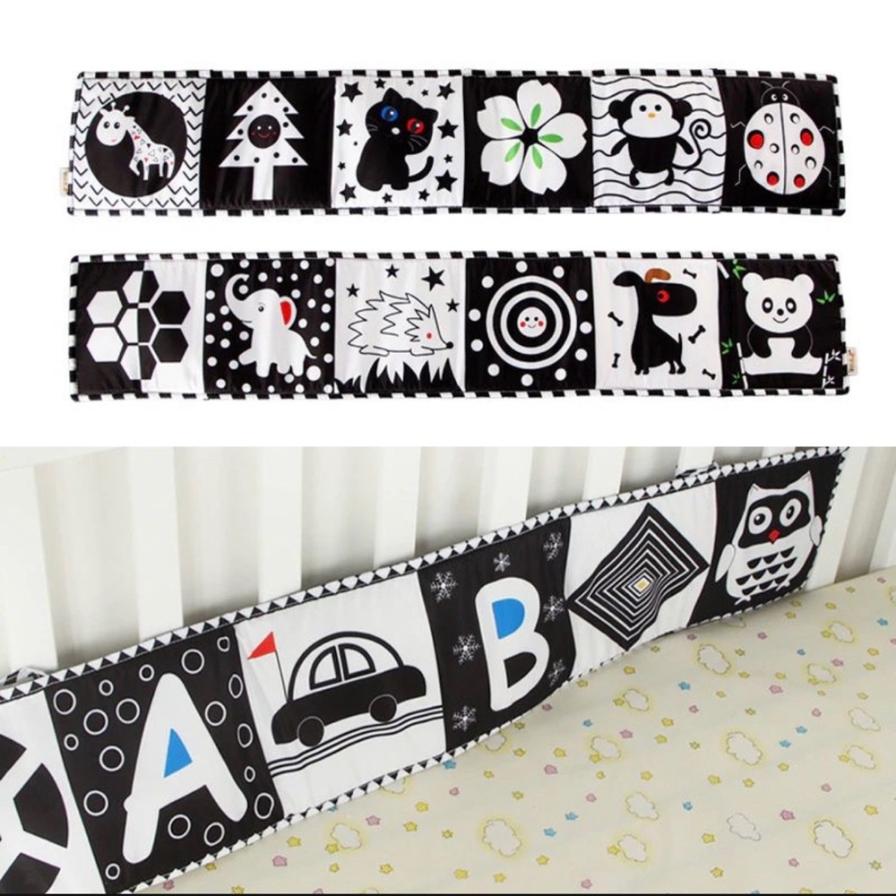 High contrast black and white baby books, early development sensory books